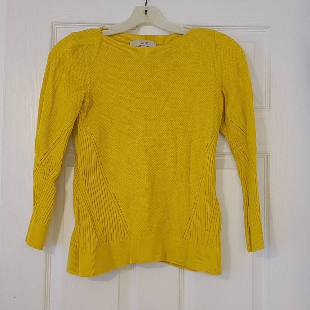 Loft Yellow Sweater - Small